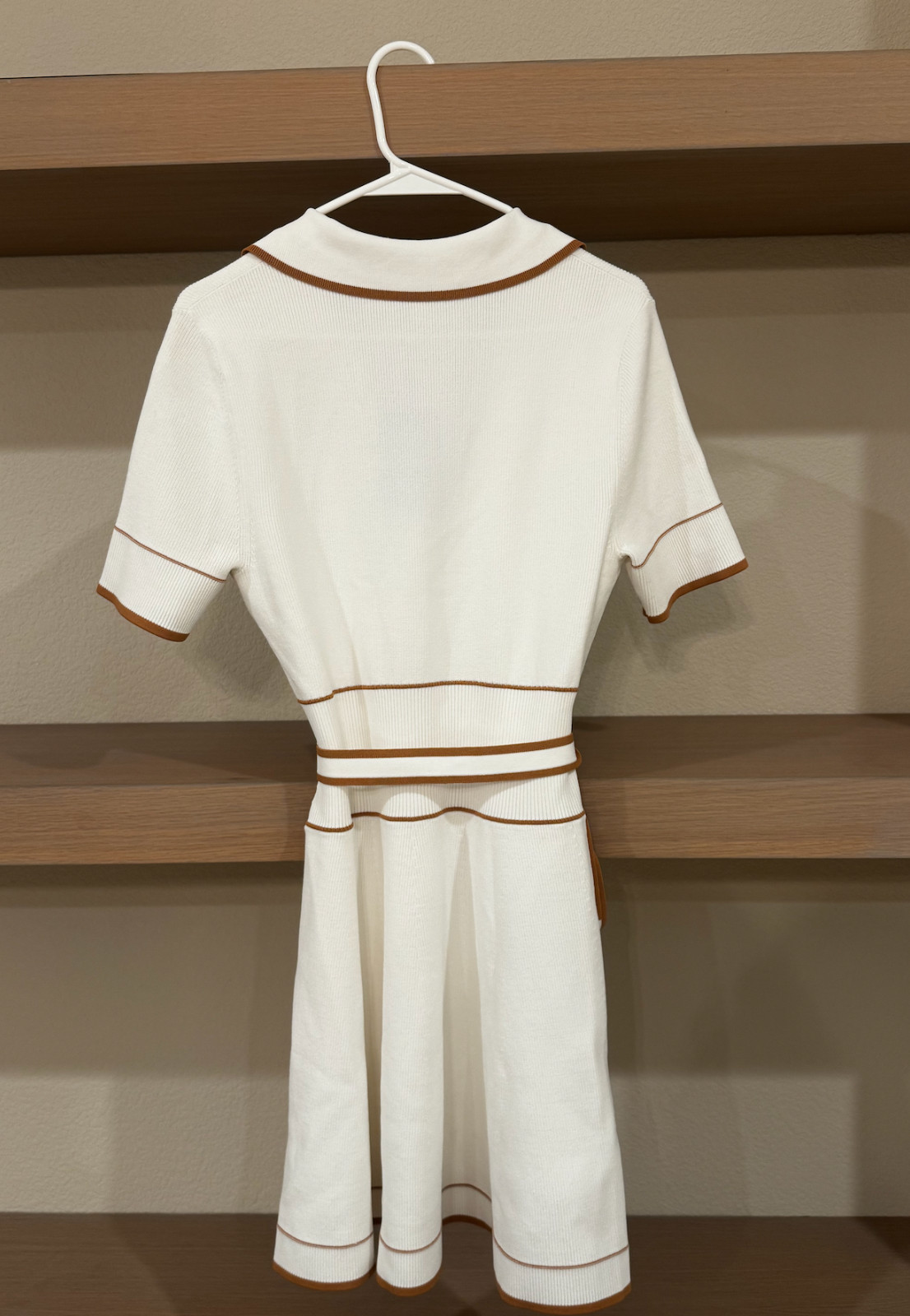 Shoshanna Ivory/Terracotta Maggie Dress