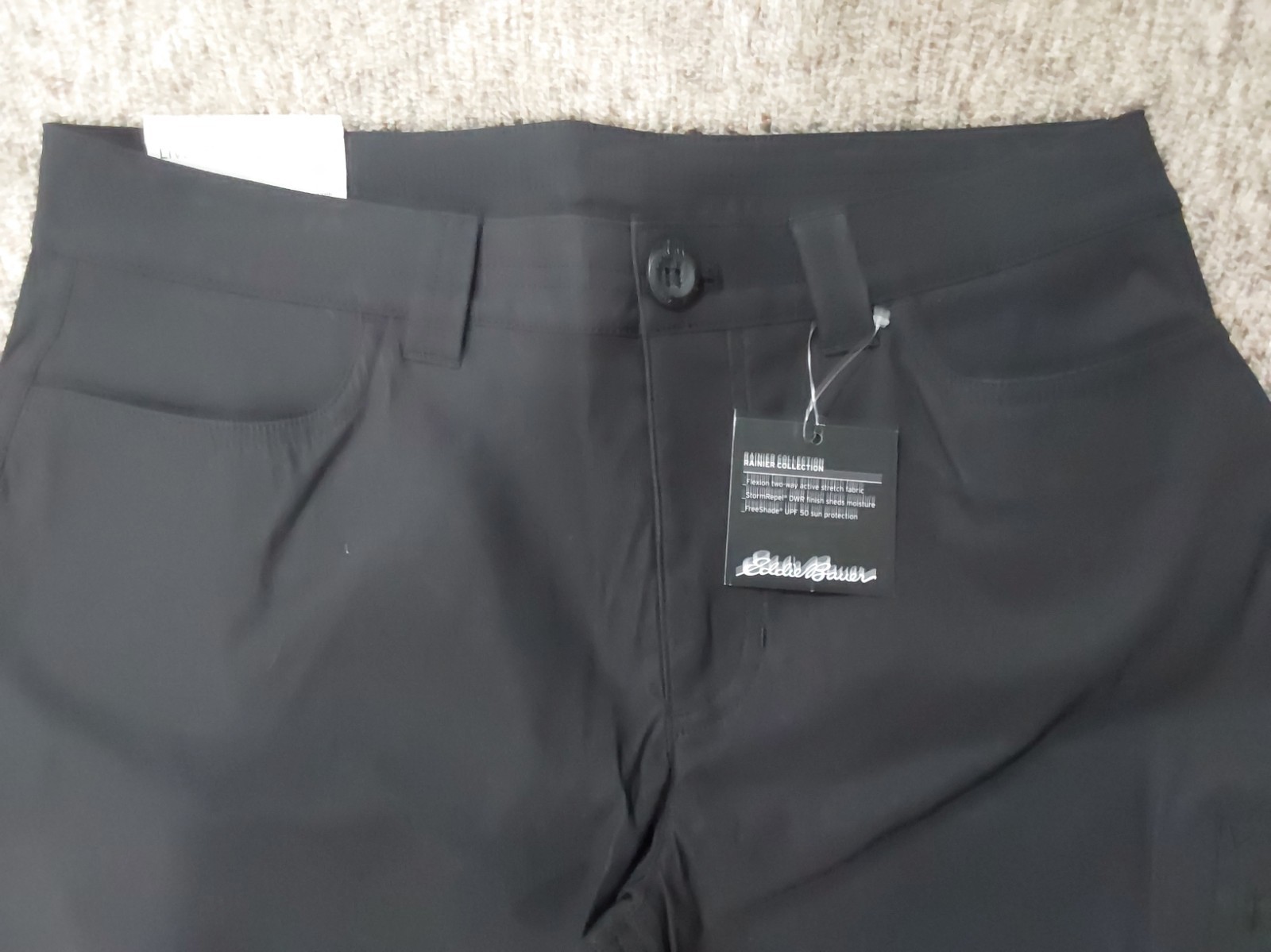 EDDIE BAUER RAINIER CAPRI/PANTS in BLACK WOMENS SIZE 8 NEW W/ TAGS!