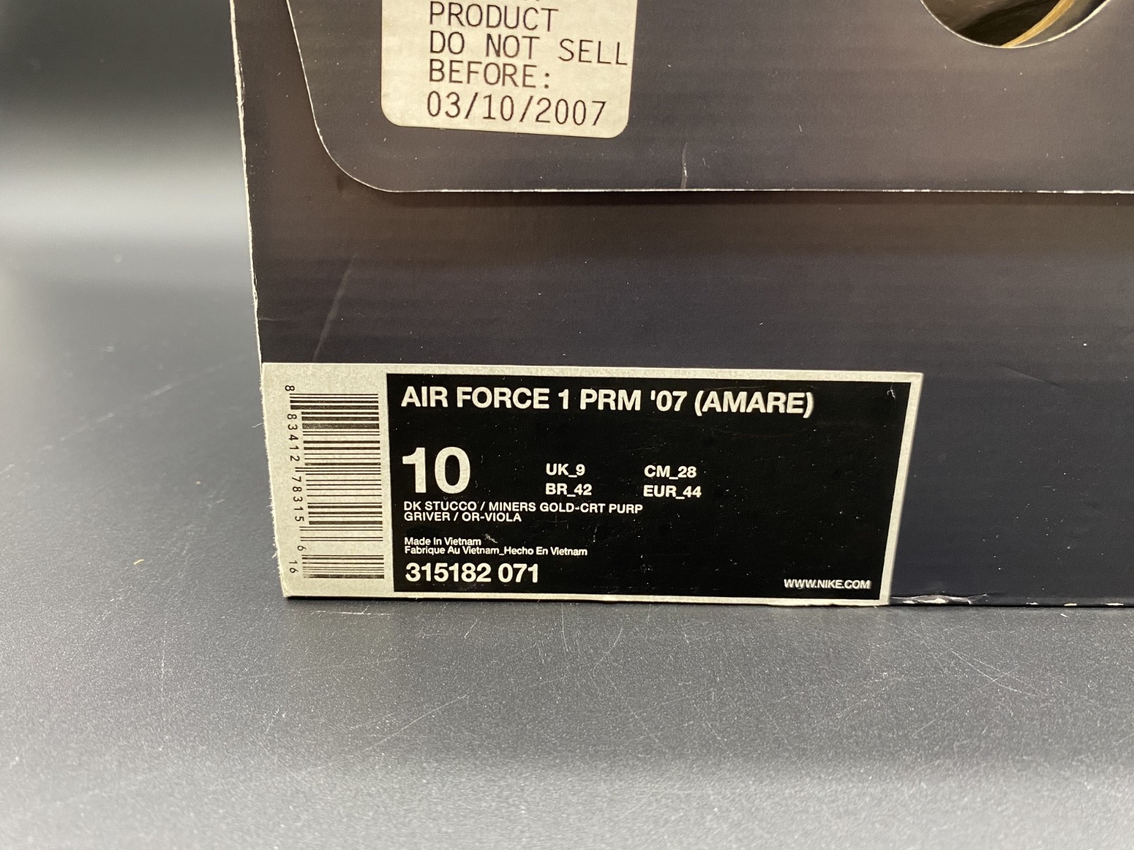 Nike Air Force 1 Premium ’07 Amare 2007 SIZE 10M DS