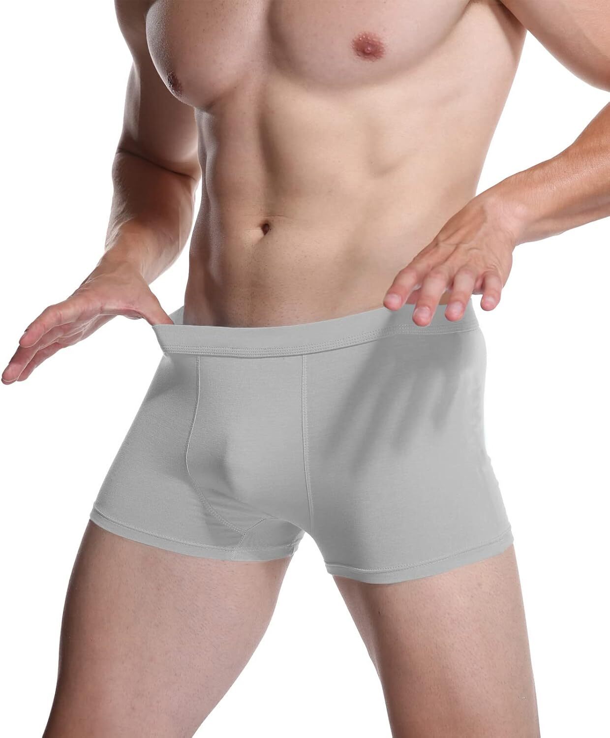 Men’s Underwear Soft Bamboo Viscose Boxer Briefs Stretch Trunks Pack