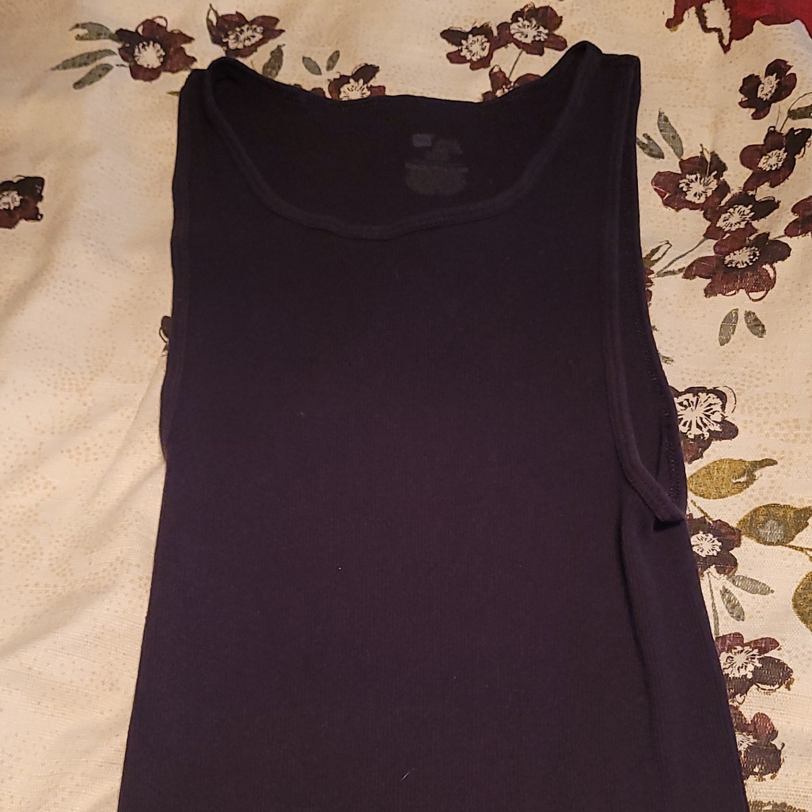 Hanes Black Ribbed Tank Top ComfortSoft Men’s Size XL