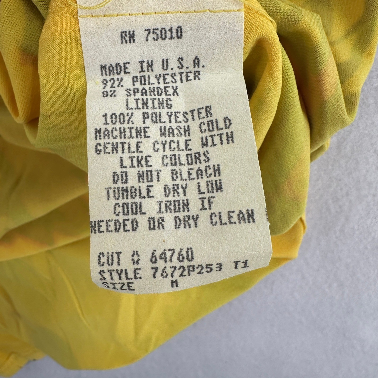 City Studio Yellow Floral Print Spaghetti Strap Ruched Empire Waist Dress Sz M