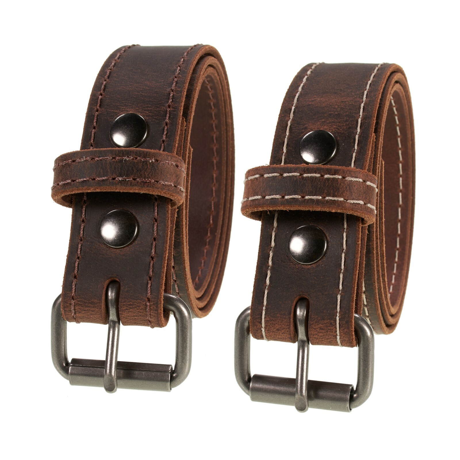 Men’s Genuine Buffalo Leather Belt, 1 1/2″ width, Amish Handmade, Crazy Horse