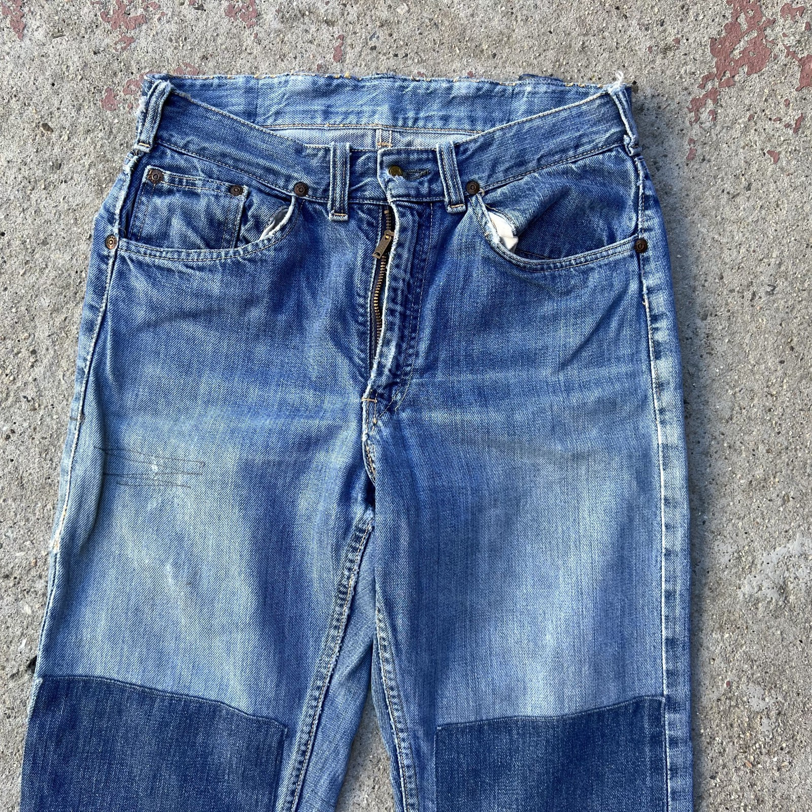 Vintage Big Smith Double Knee Repaired Jeans 29 x 28 50s 60s Buckaroo READ