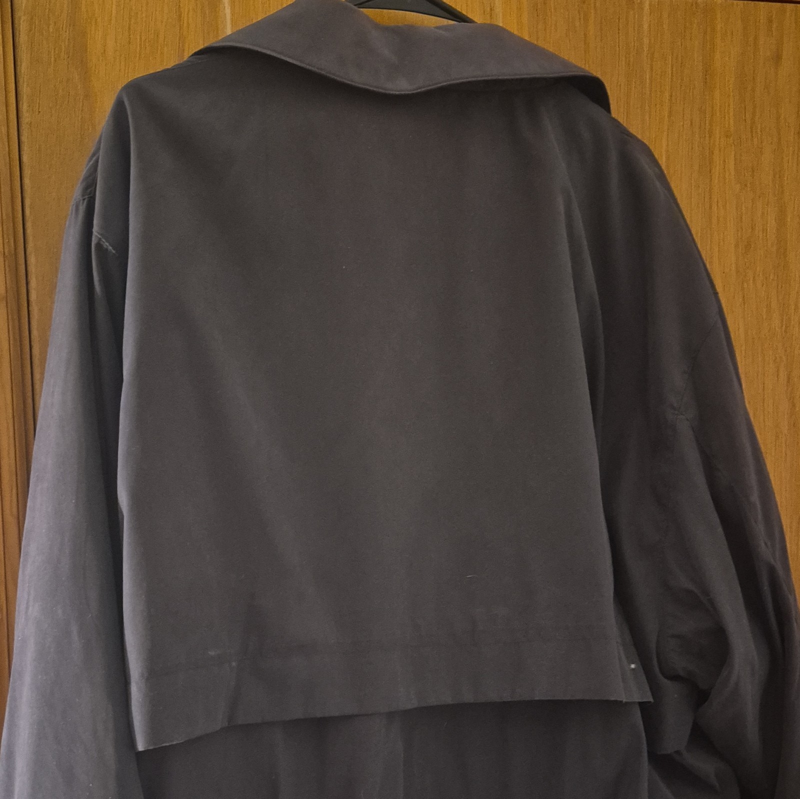 London Fog Men’s Blue Solid Trench Coat Mid-Length Button Front 44 Chest