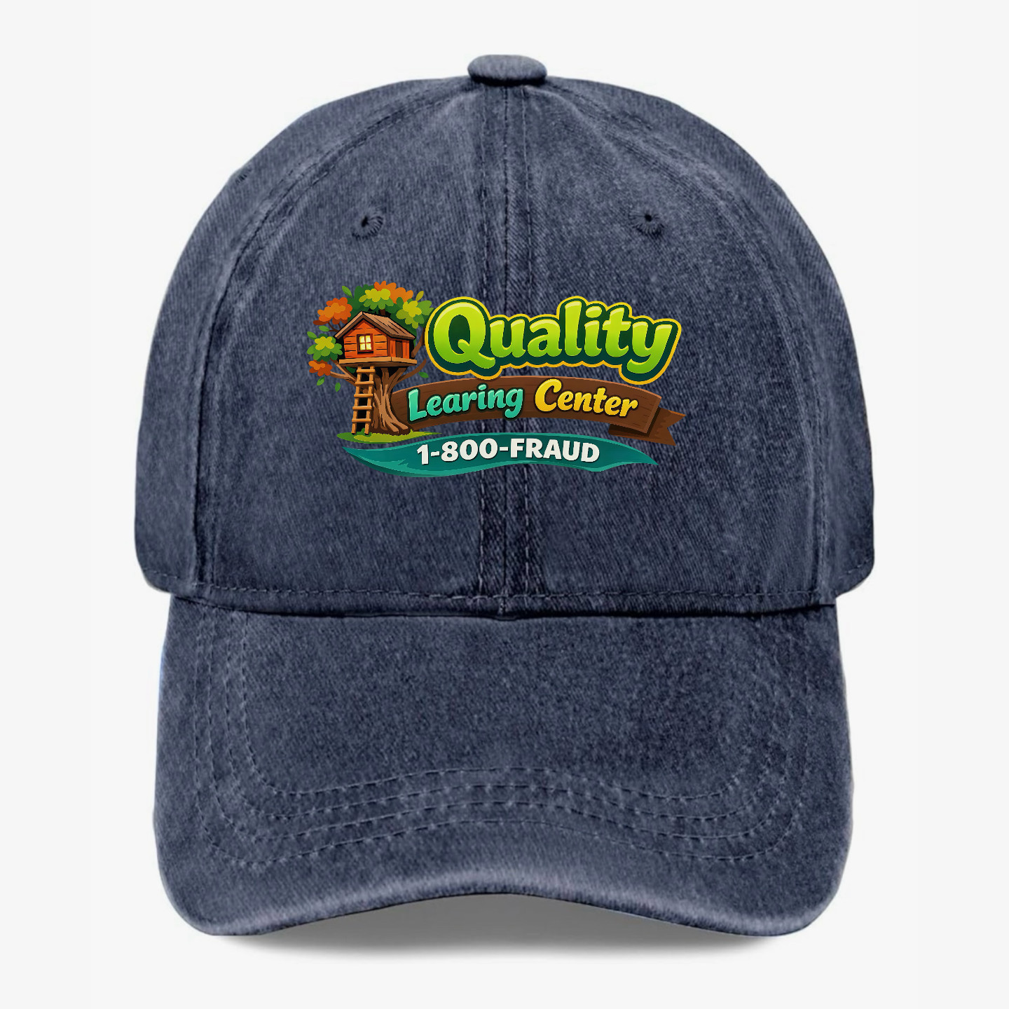 Funny Quality Learning Center Hat 1-800-FRAUD Satire Meme Cap Humor Gift