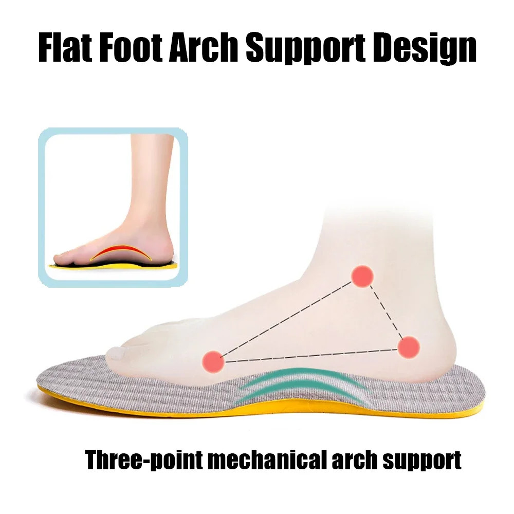 Flat Foot Orthopedic Insoles for Men Women Shoes Arch Support Insoles for Childr