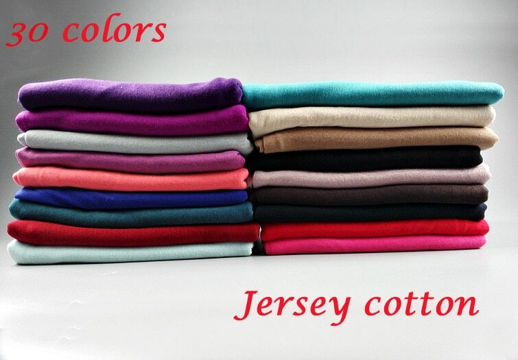 Soft Jersey Hijabs Scarf Shawls Muslim Head Scarves Wraps Turban Hijab 40 Colors