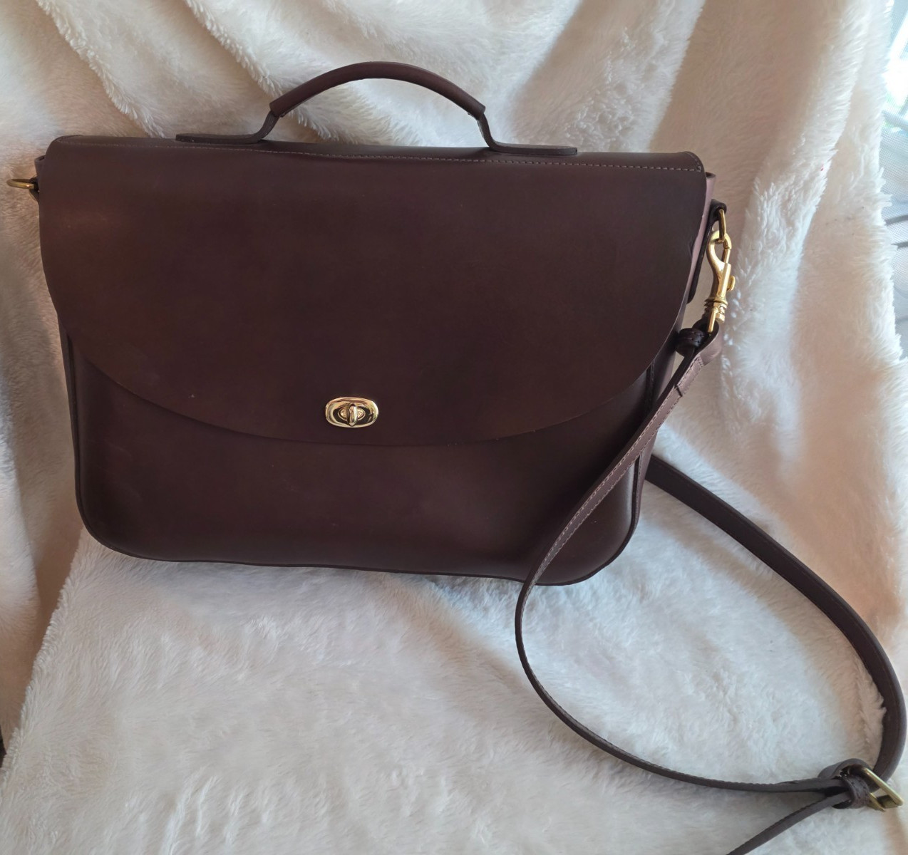 Tusting For Levenger English Leather Satchel Messenger Bag Made In England