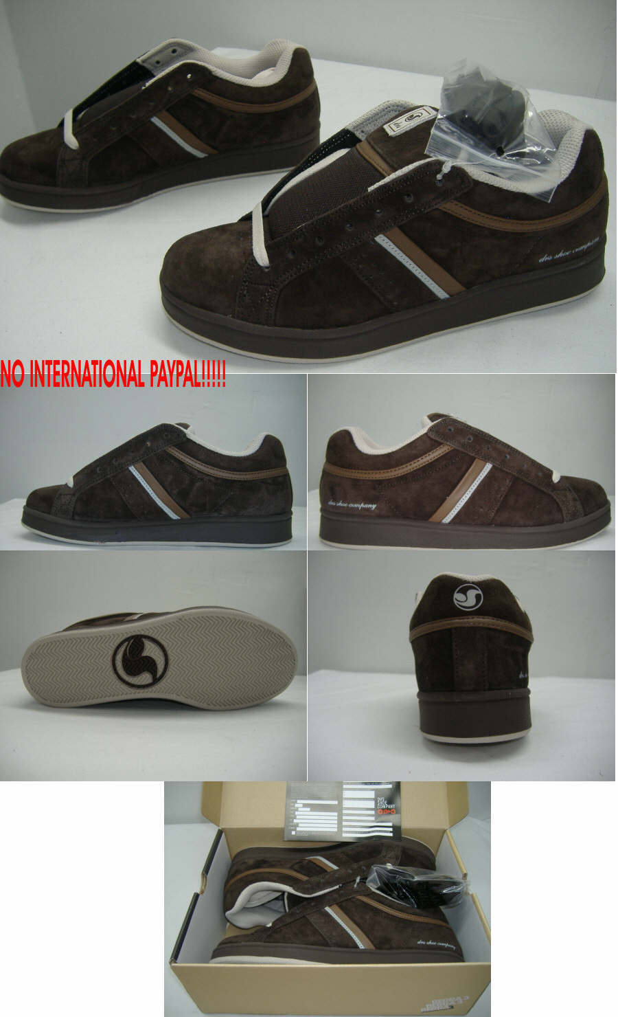 New Vintage 2004 Mens 5 DVS Berra 3 Brown Suede Leather Skateboard Shoes MSRP$80