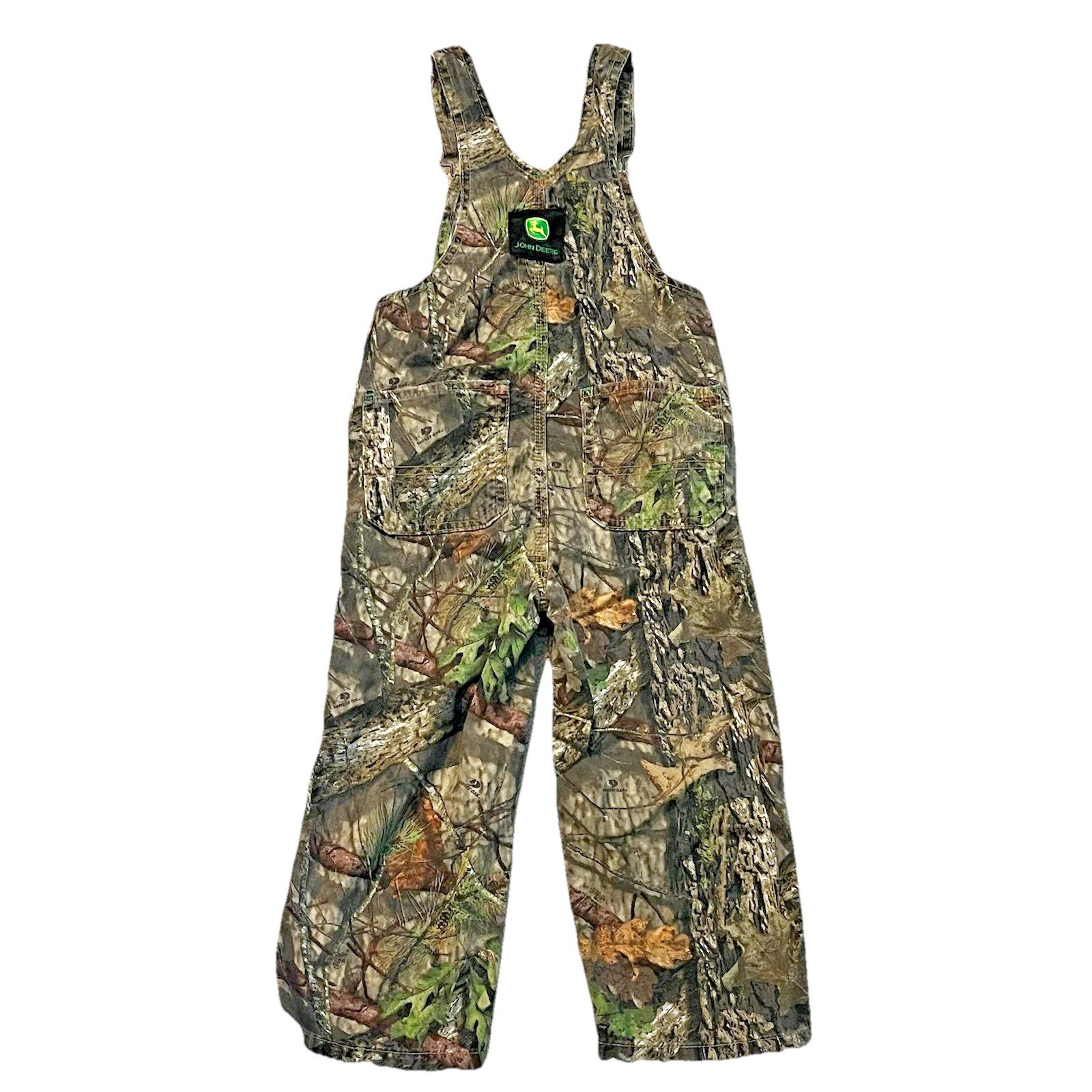 John Deere Camo Overalls KIDS Size 5 Mossy Oak Camouflage Hunting Bibs Outdoor