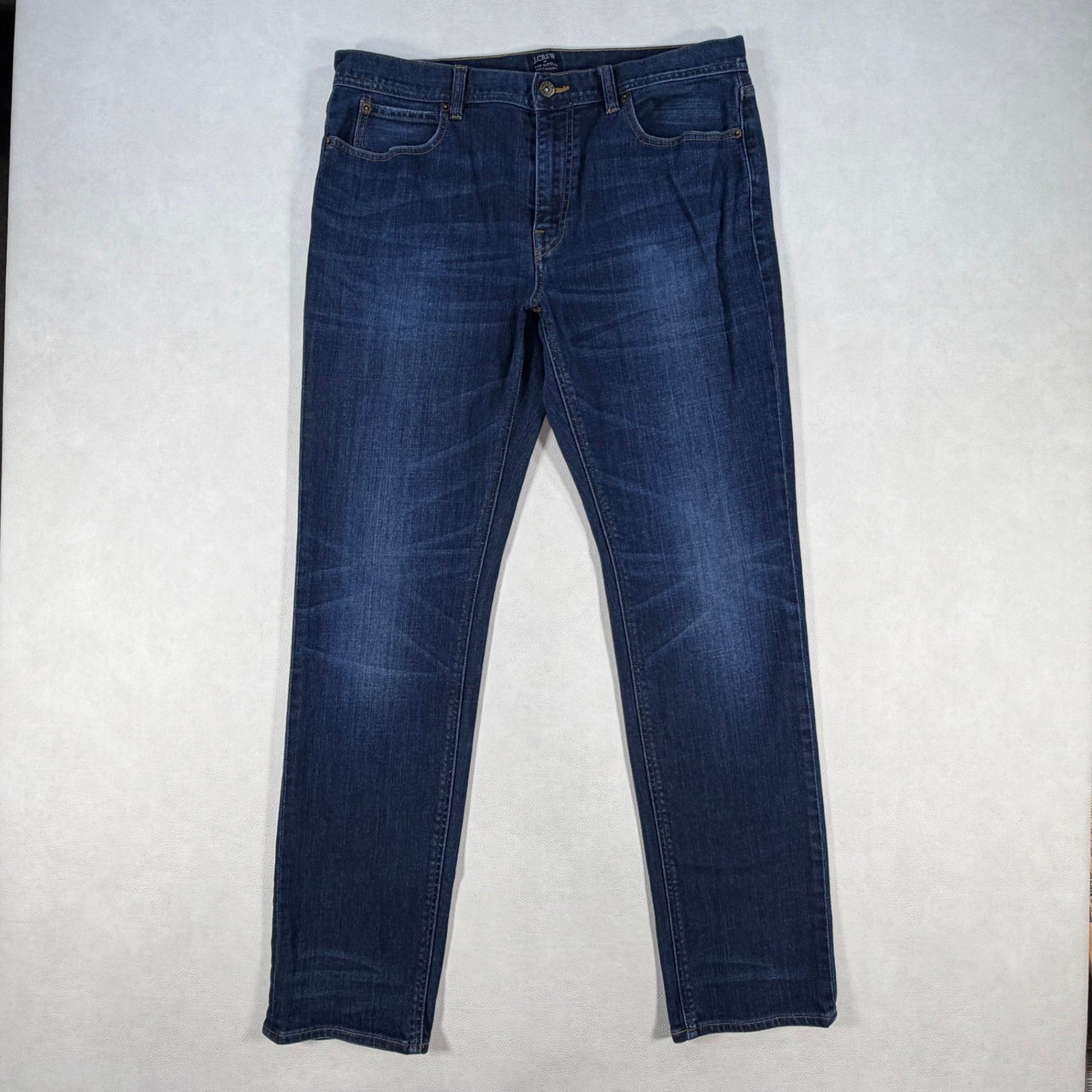 J.Crew The Sutton Slim Fit Jeans Mens 34×32 Dark Wash Indigo Stretch Denim