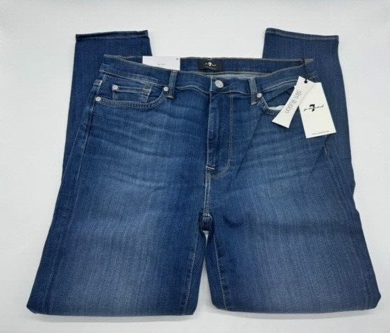 7 FOR ALL MANKIND WOMENS SLIM ILLUSION LUXE HIGH-RISE ANKLE SKINNY JEANS SIZE 30