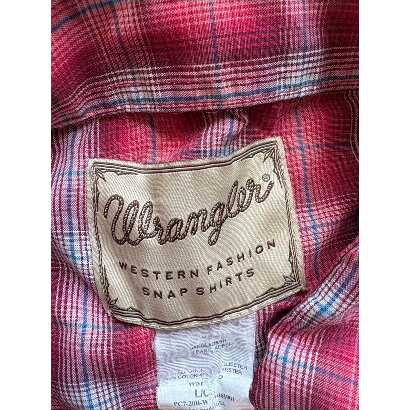 Vintage Bundle Wrangler Pearl Snap Men’s Plaid Shirt cowboy western L