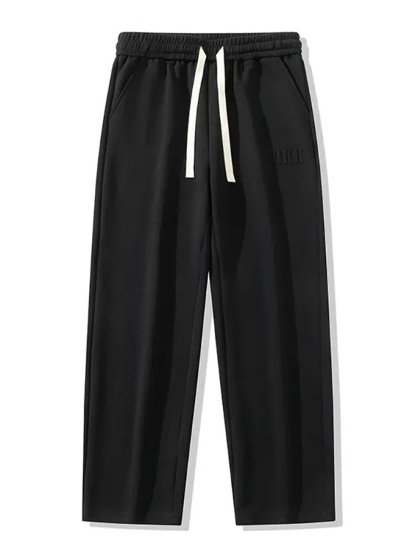 Men’s Wide Leg Sweatpants Loose Fit Drawstring Track Pants Big Size 8XL