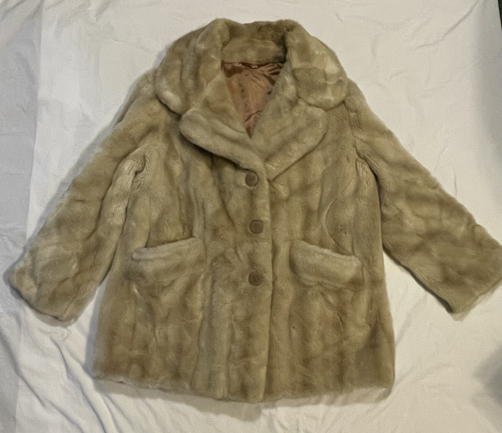 Vintage Faux Fur Jacket Tissavel France See Pictures Details/Wear