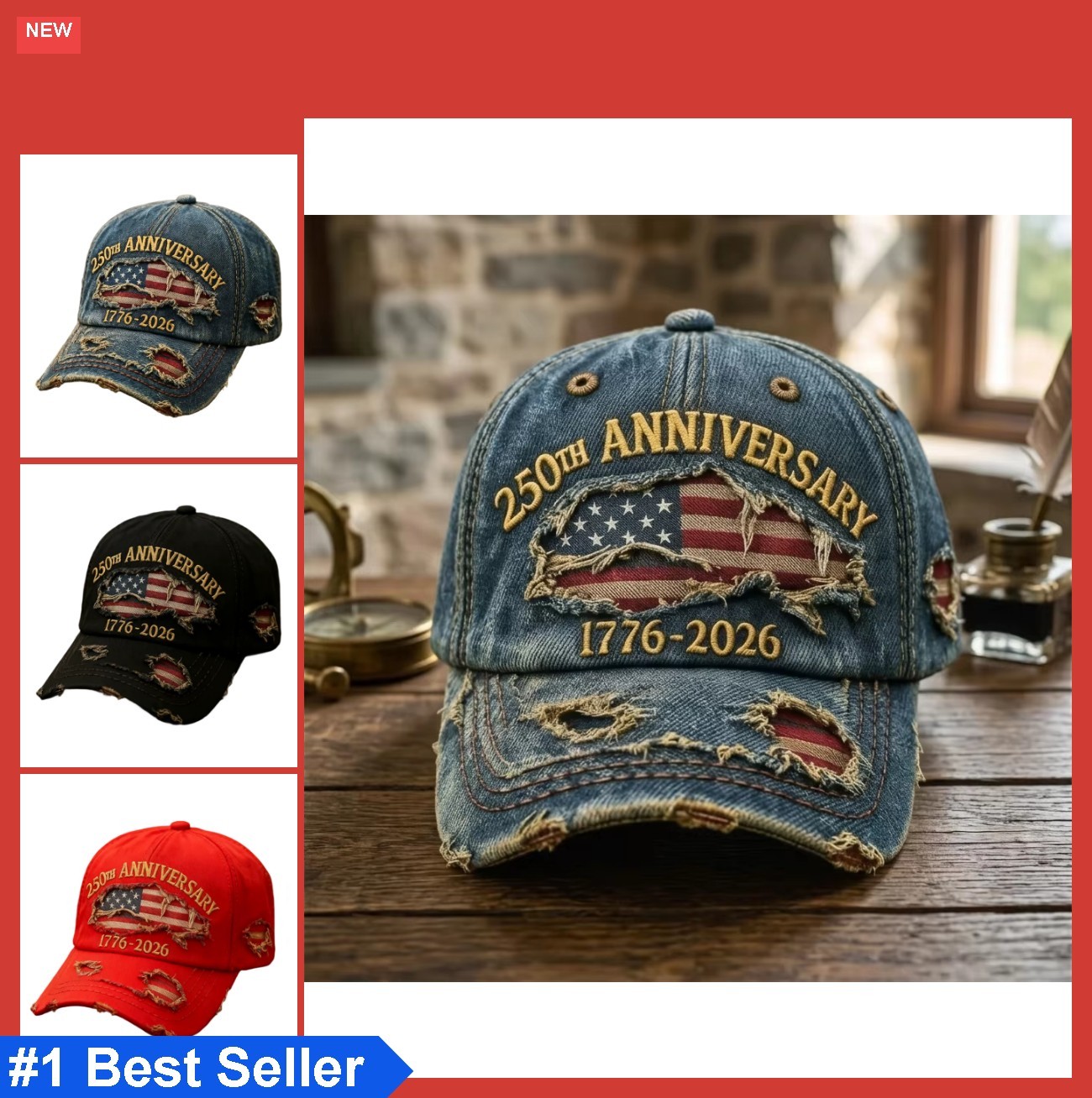 Vintage Washed Cotton Snapback Baseball Cap Unisex Adjustable Strap Sun