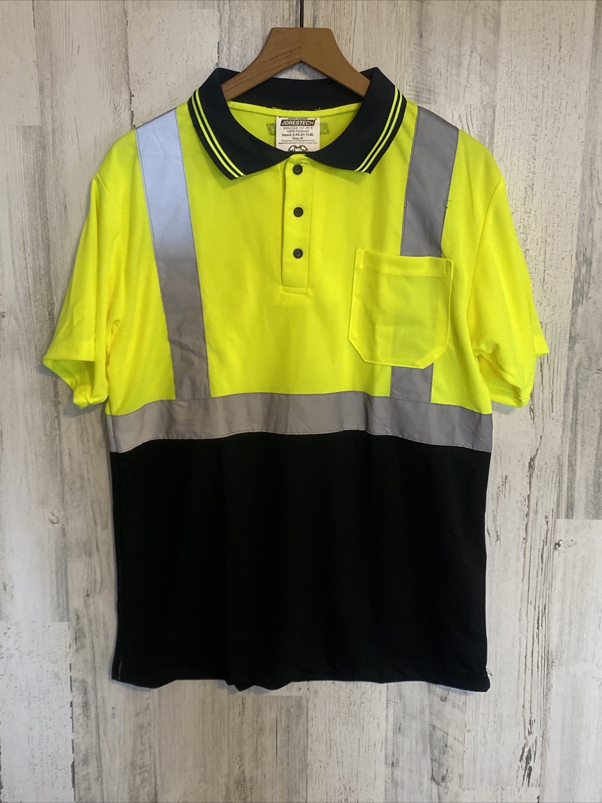 Jorestech Shirt ANSI Reflective Safety Short Sleeve Two Tone Size Medium