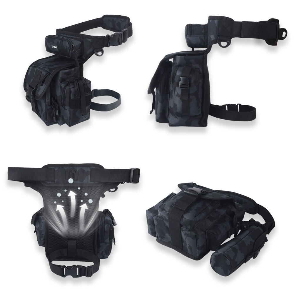 Military Tactical Drop Leg Bag Pack Pouch Waist Belt Packs Motorcycle Waterproof