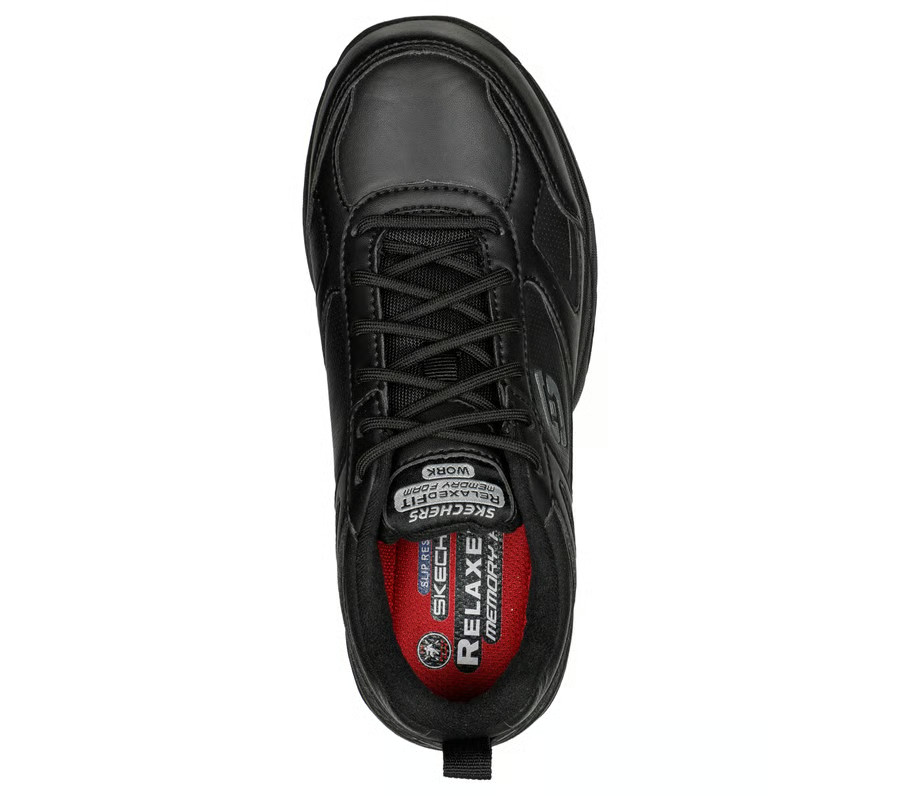 Skechers Men’s Work Relaxed Fit: Dighton SR Slip-Resistant Shoe Black Wide Width