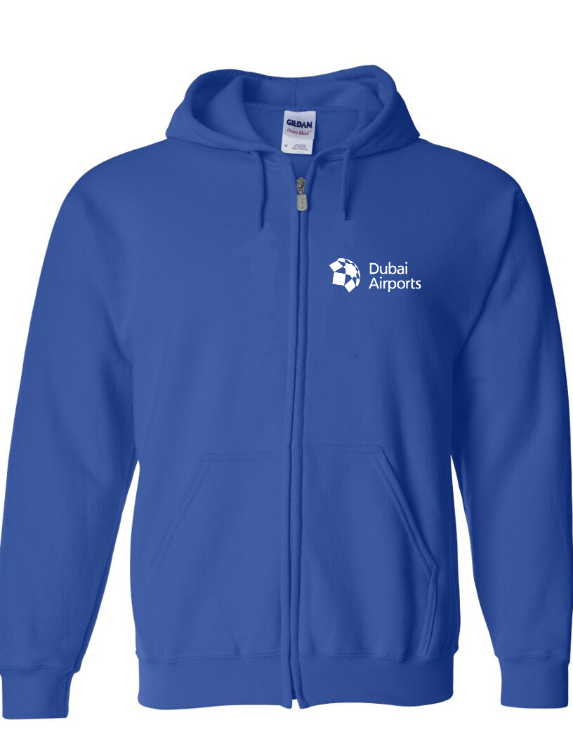 Dubai International Airport Zip Hoodie United Arab Emirates Hooded Sweatshirt