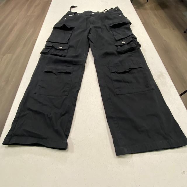 Justify Mens XL Cargo Pants Black Utility Work Tactical Multi Pocket