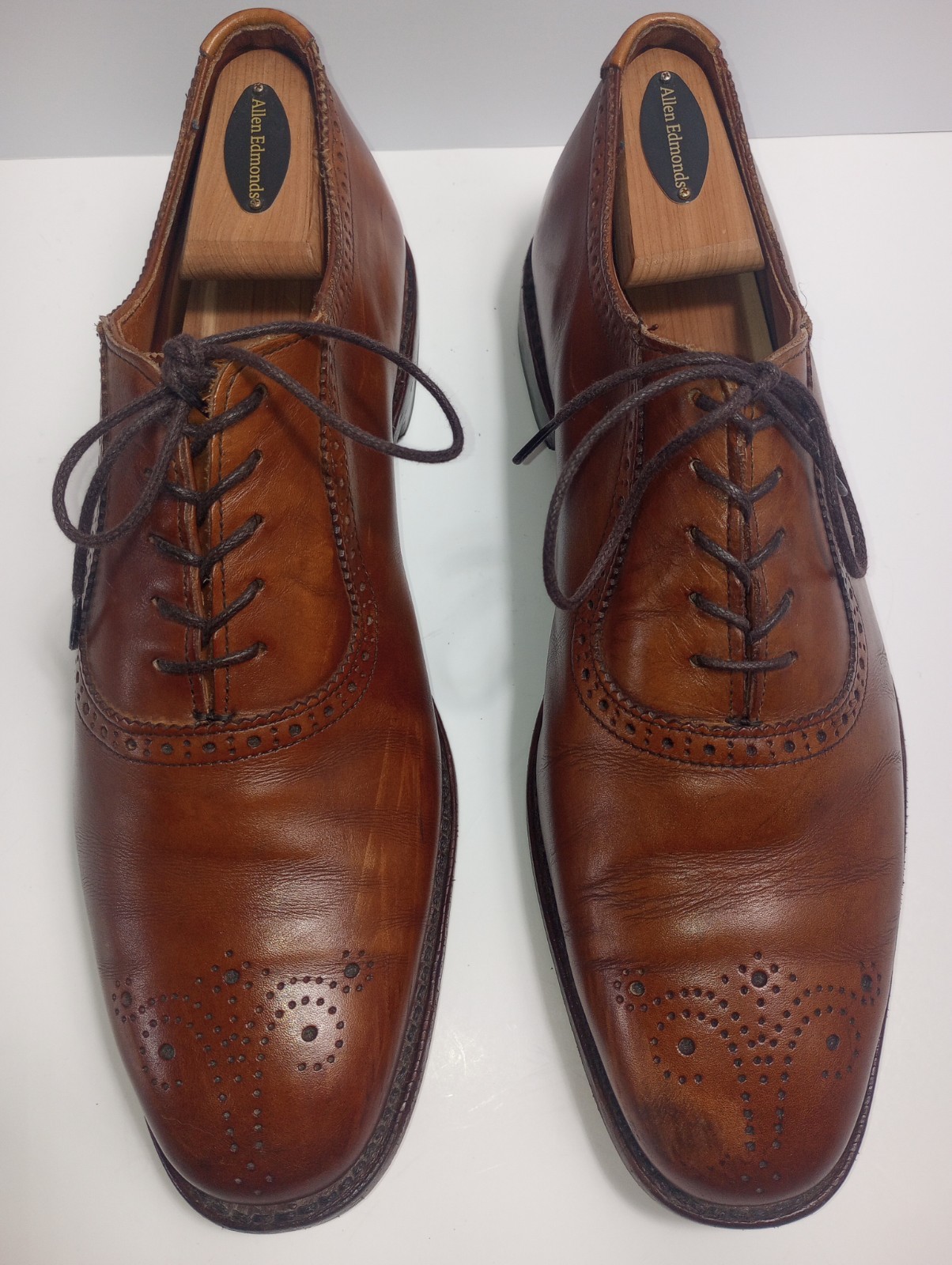 ALLEN EDMONDS Cornwallis Men’s Size 10.5D Brown Leather Oxfords Dress Shoes