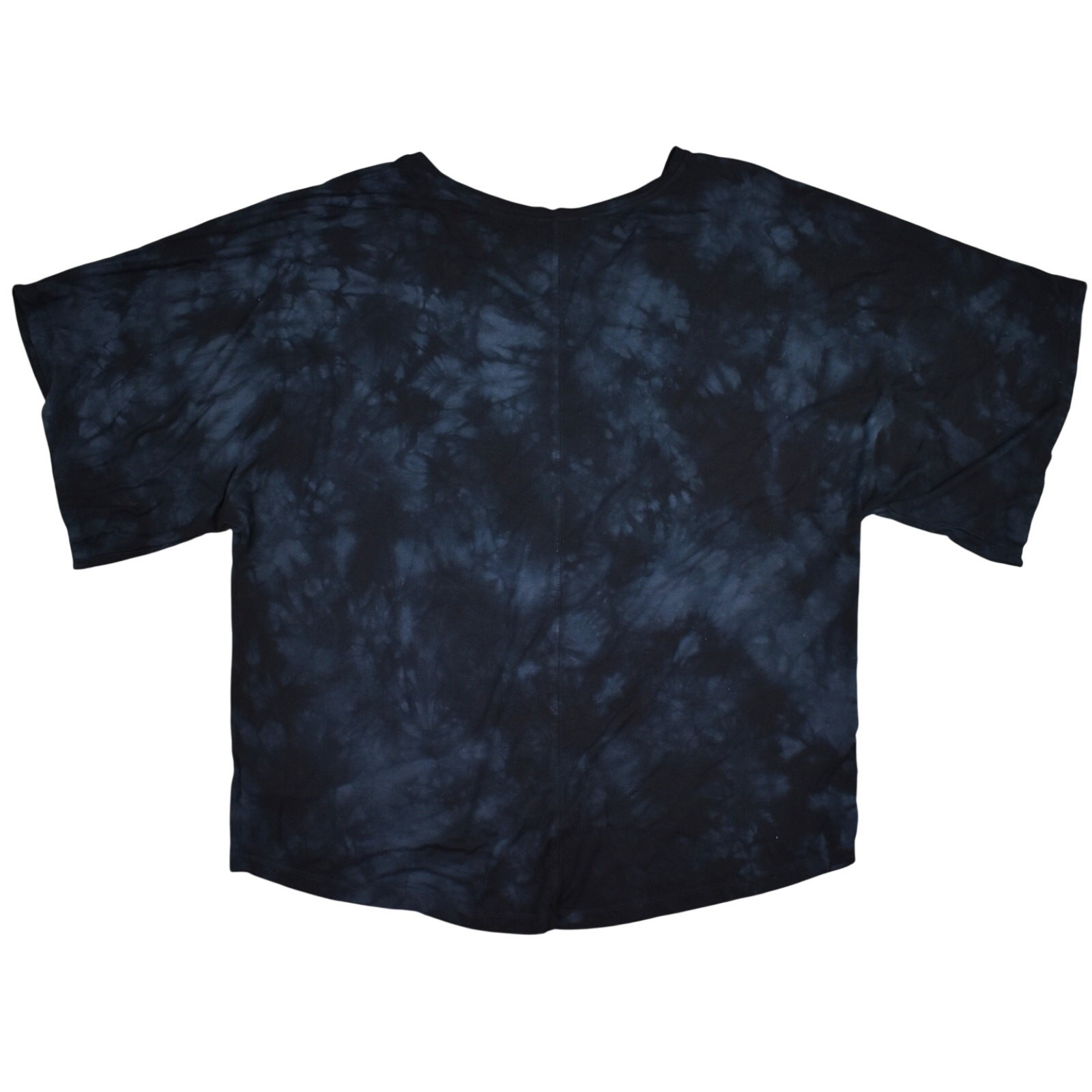 Tahari Top Women’s Large Black Gray Tie Dye Dolman Batwing Sleeve Knit Blouse L