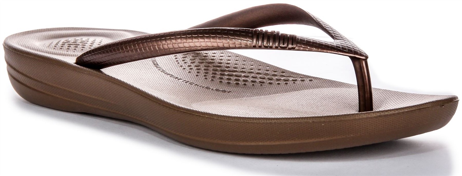 Fitflop Iqushion Ergonomic Air Foam Womens Slipper In Bronze US 4 – 9