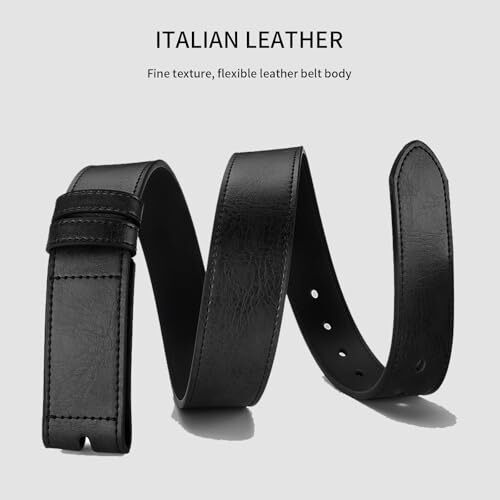 1-1/2″ (38mm) Leather Belt Buckle Hook and Belt Strap for Interchangeable Top