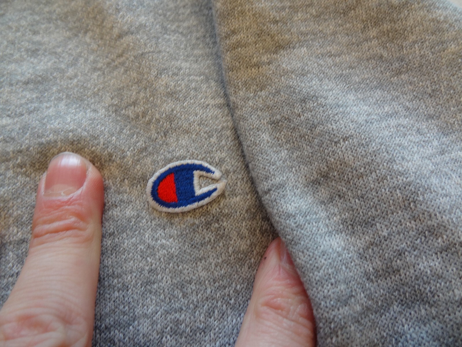 Vintage Champion Cotton Polyester Blend Sweatshirt Mens Small Grey Blank