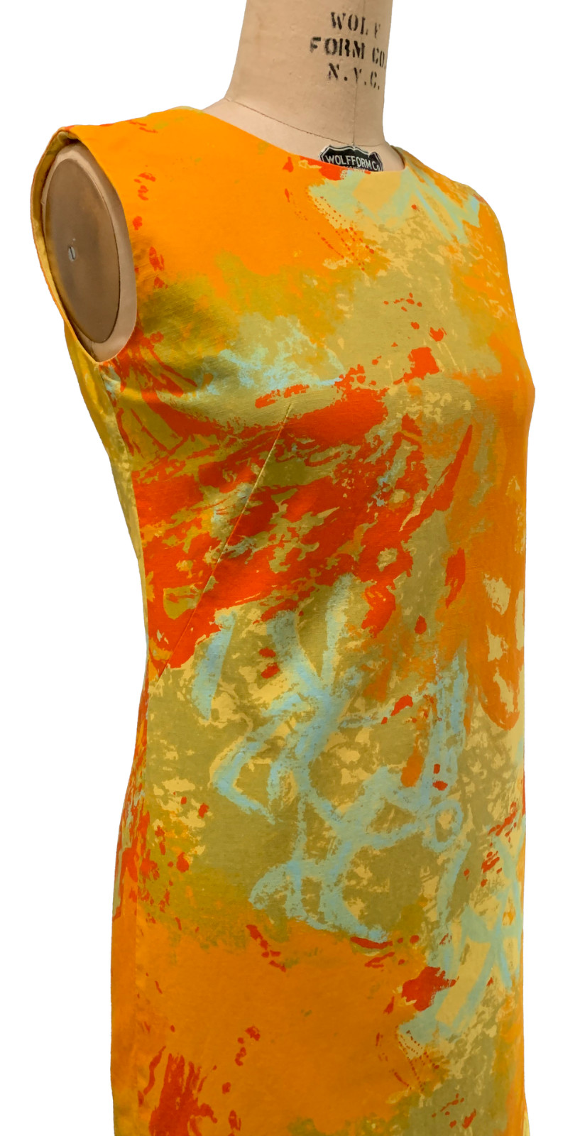 CAVANAGH’S VIRGIN ISLANDS Vintage 70s Women’s Print Sleeveless Shift Dress -Sz S