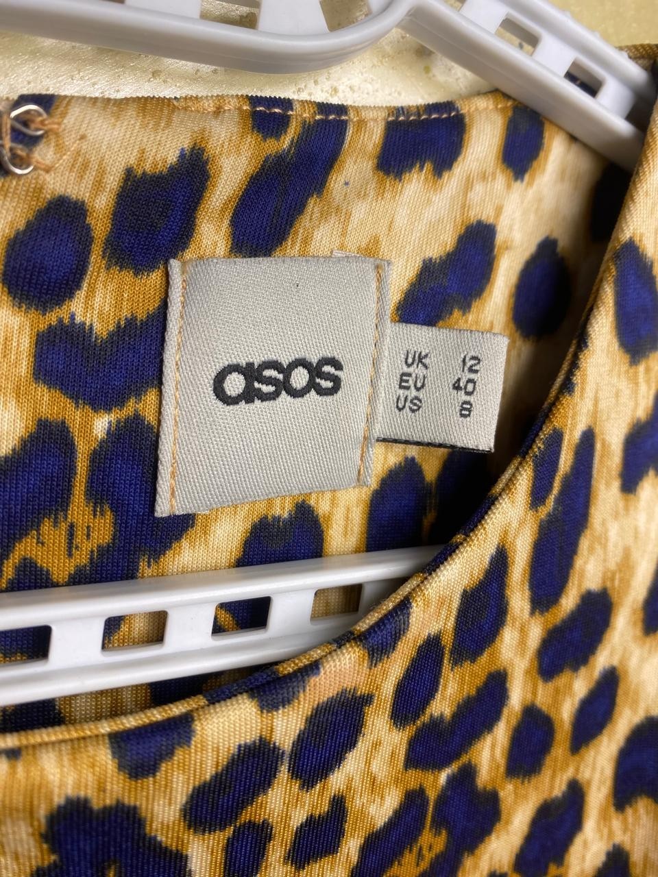 ASOS Leopard Print Summer Mini Dress – Sleeveless – Size UK 12