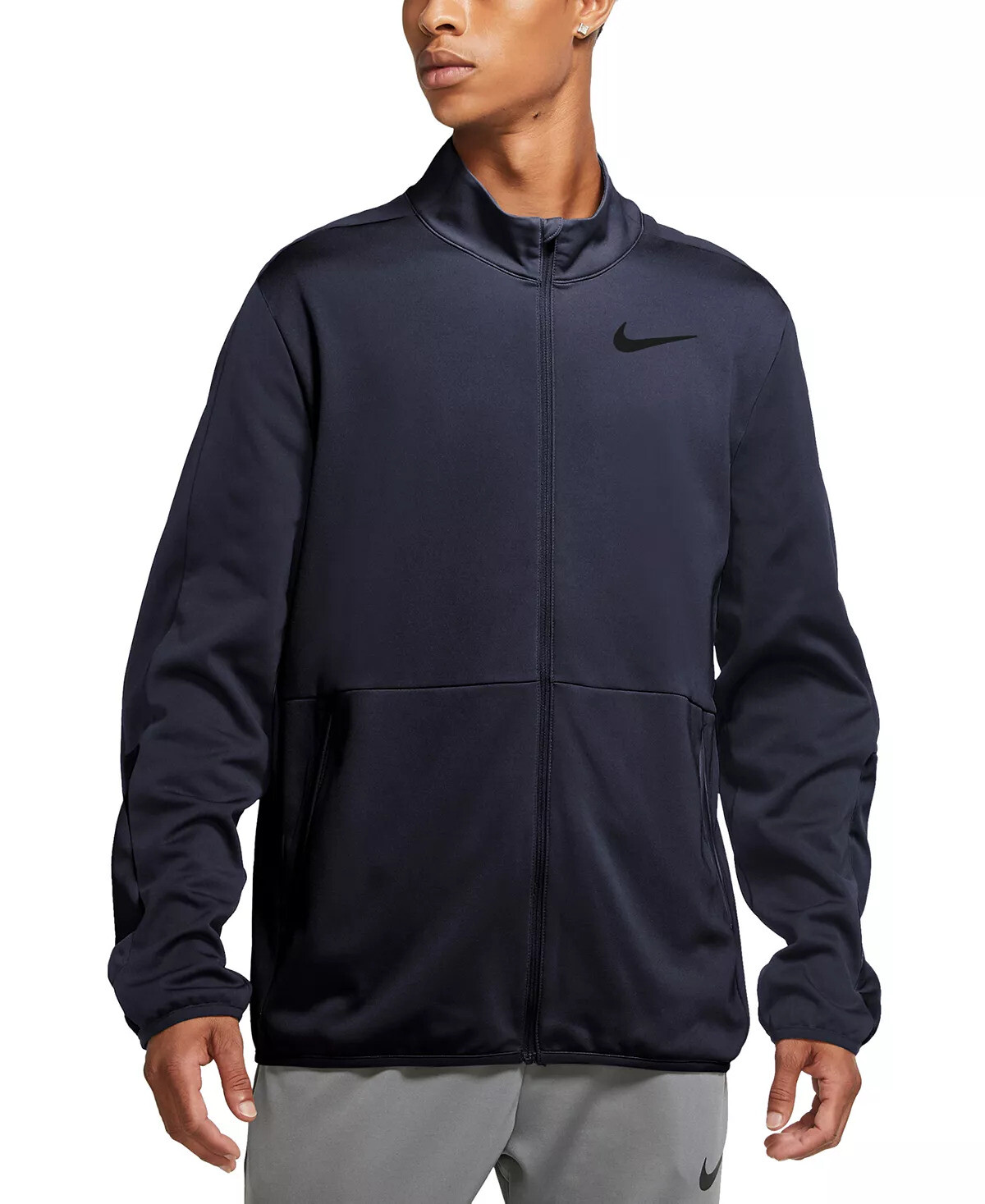 NEW MEN’S NIKE DRI-FIT EPIC KNIT FULL-ZIP LIGHTWEIGHT JACKET! IN NAVY BLUE!!!