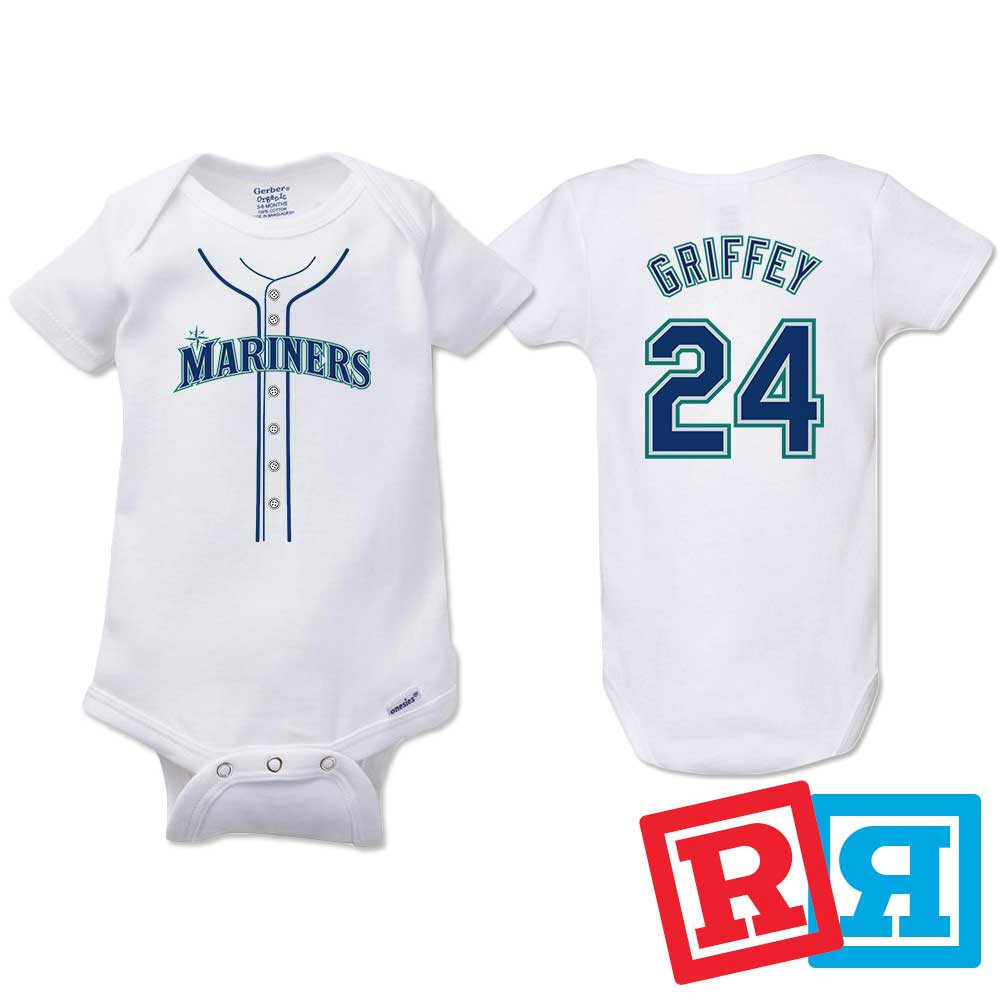 Seattle Mariners Ken Griffey Jr. Baseball Gerber Baby Onesie® Cotton Bodysuit