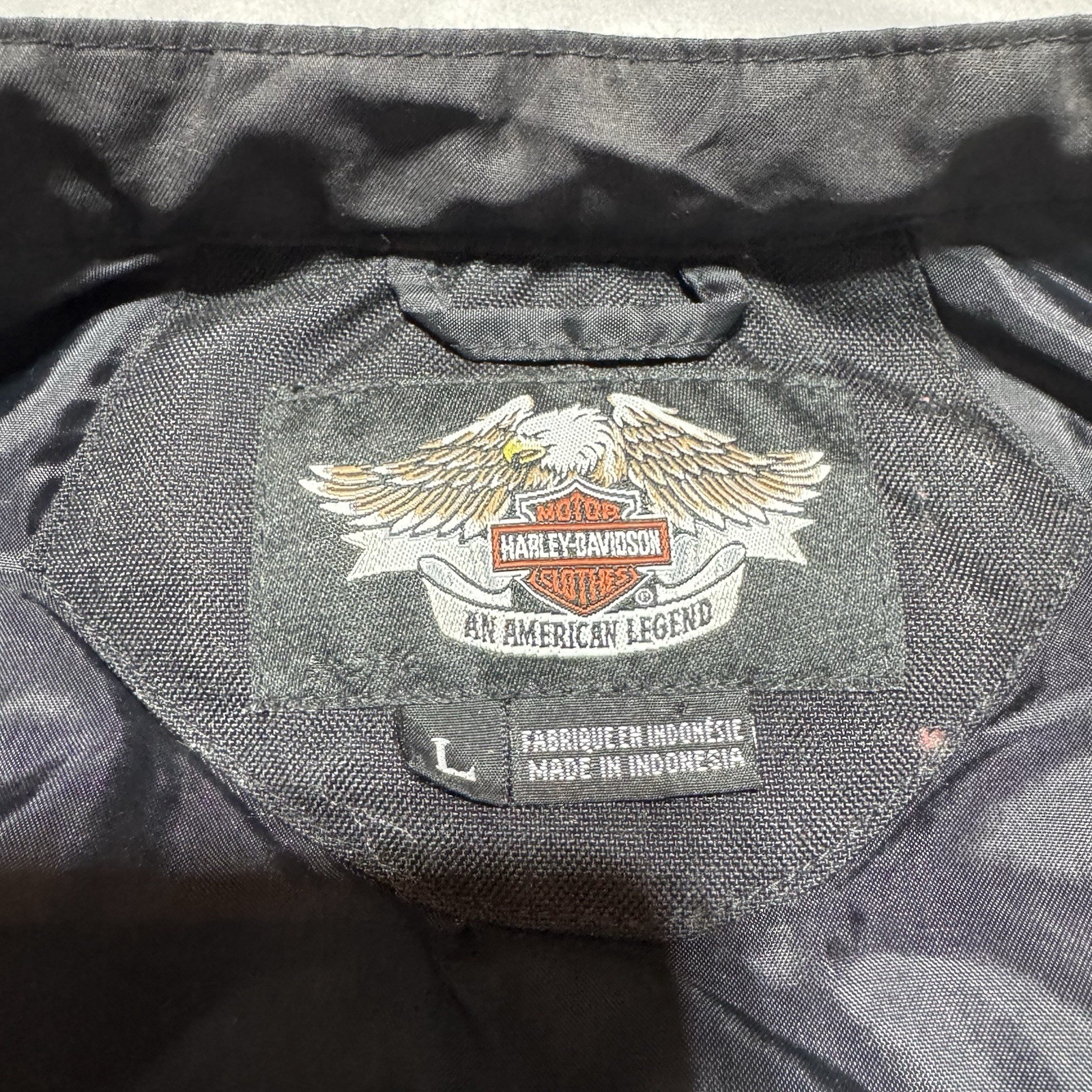 Harley Davidson FXRG Womens Quilted Inside Vented Liner Mid Layer Jacket Sz. L