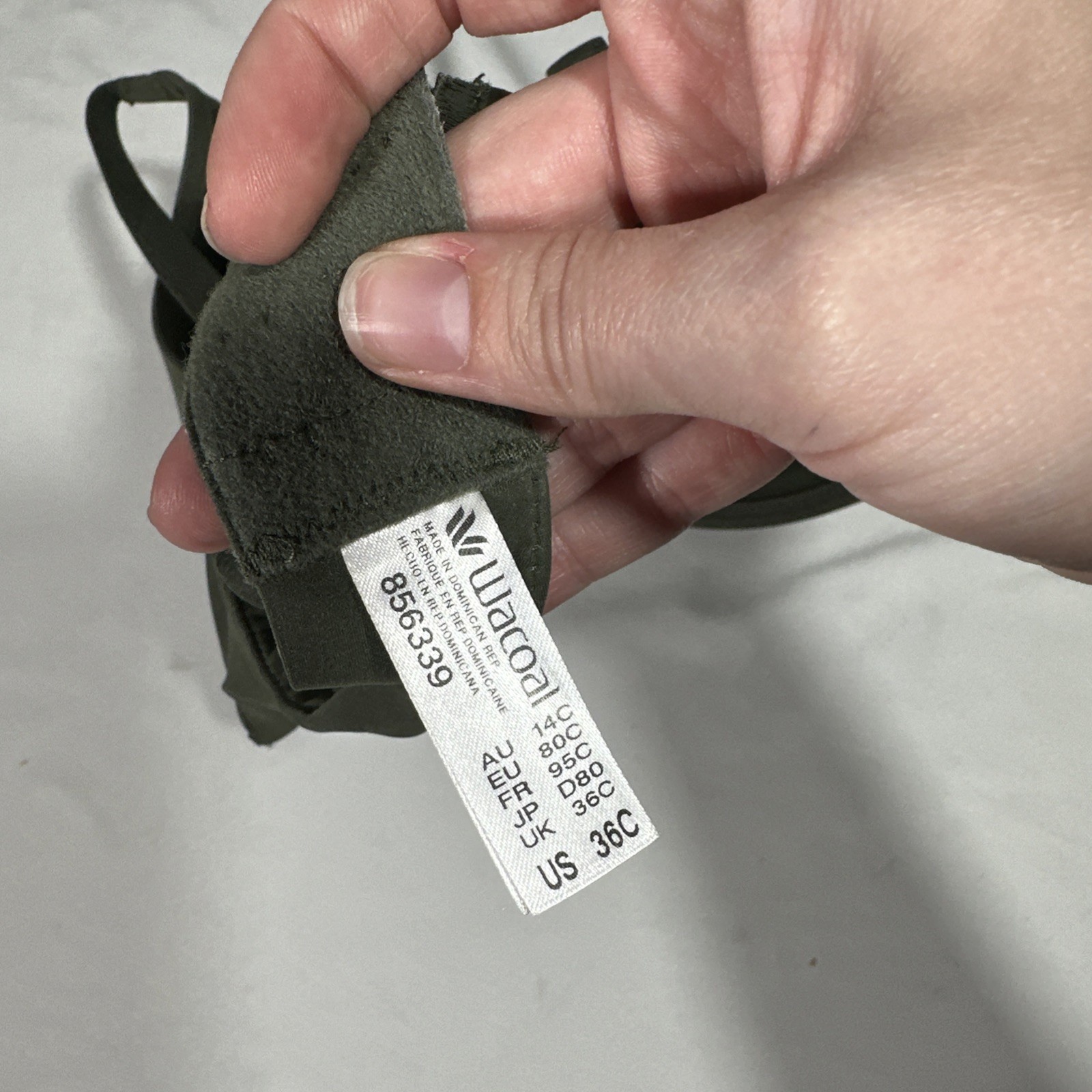 NEW $68 Wacoal [ 36C US ] How Perfect No-Wire Contour Bra in Green #U1785