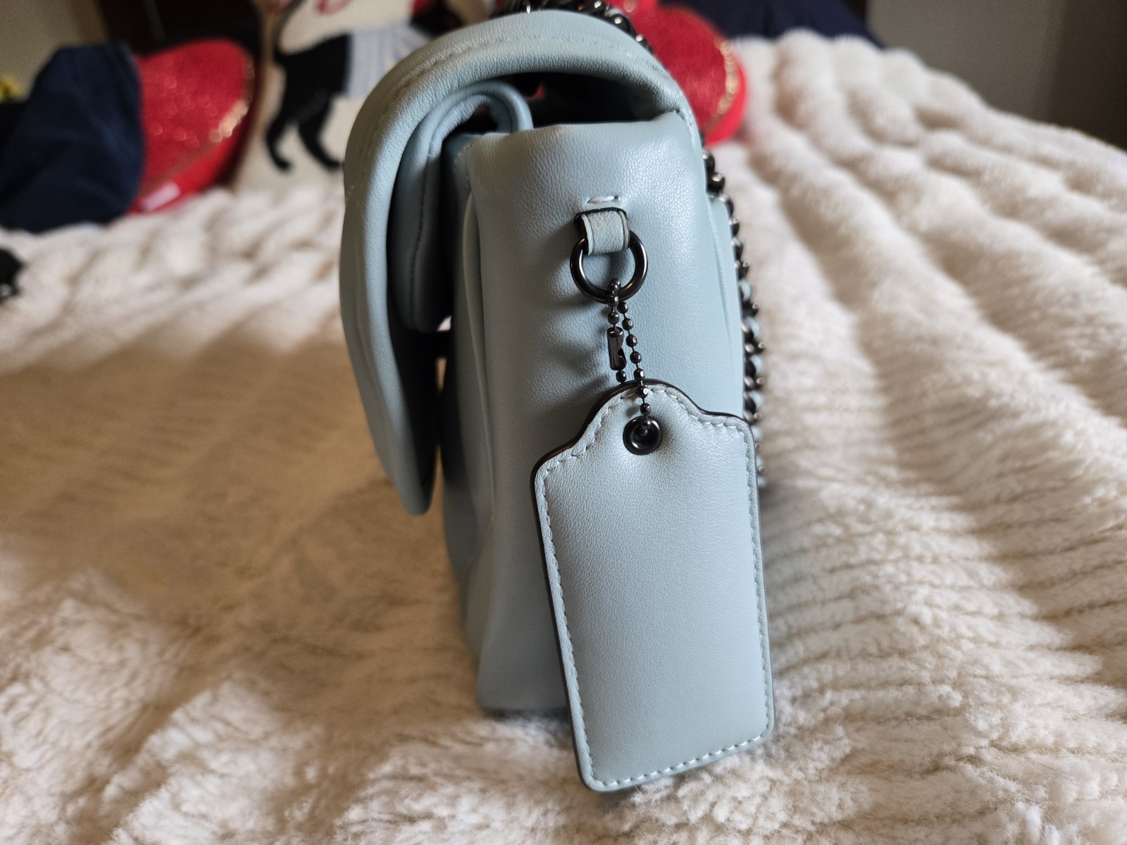 COACH Quilted Madison, Full Size. Aqua, GUC