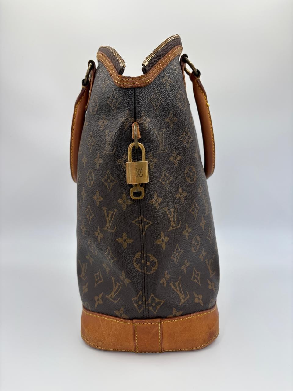 Louis Vuitton Lockit Vertical Monogram Canvas Satchel Bag FL0046 Dust Bag