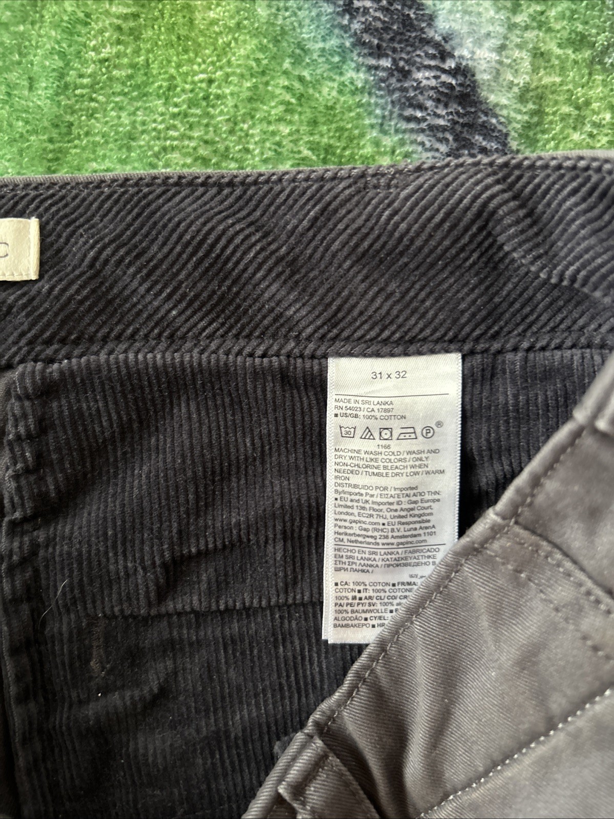 Pleated Navy Gray Banana Republic Chinos Size 31×32 Loose Fit Pants Men’s