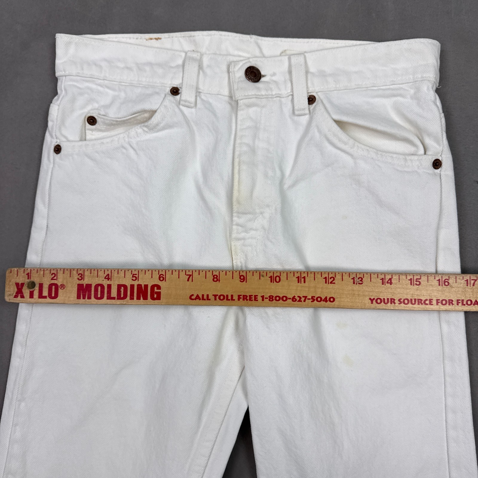 Vintage Levis Jeans Mens 29×30 White 90s Orange Tab Made USA Denim Pants Painter