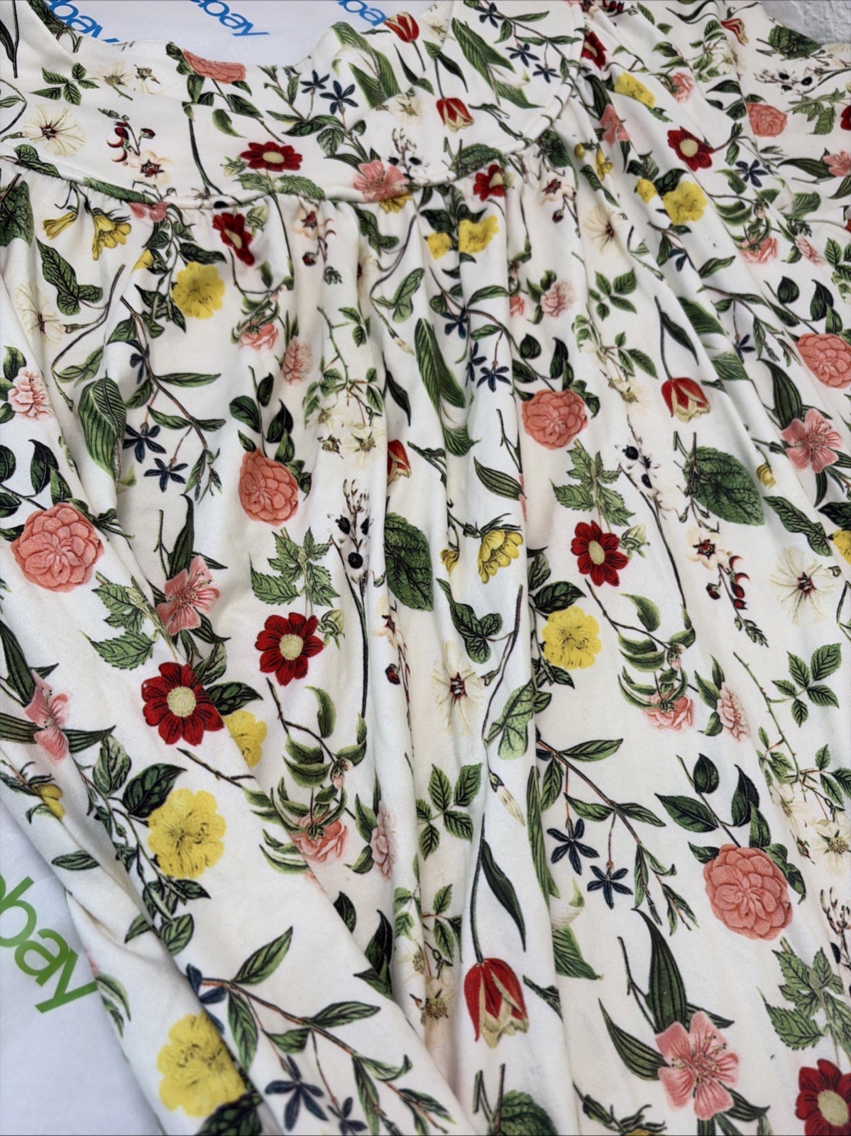 House Dress Women’s Plus Boho Pleated Short Sleeve Dress Size XL