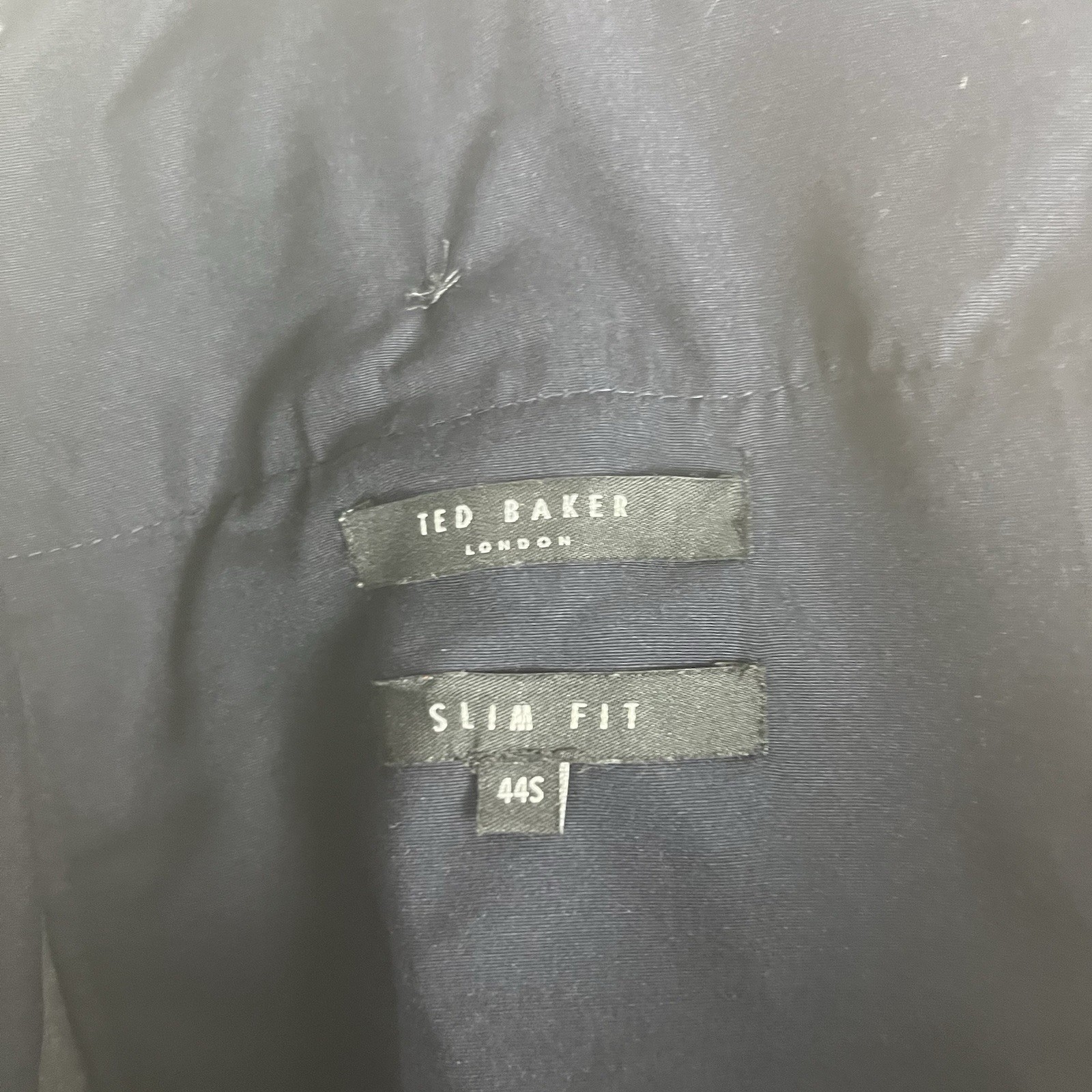 Ted Baker 3 Piece Suit Men’s Dark Grey 50S Jacket 44W 29L Trousers Slim Fit
