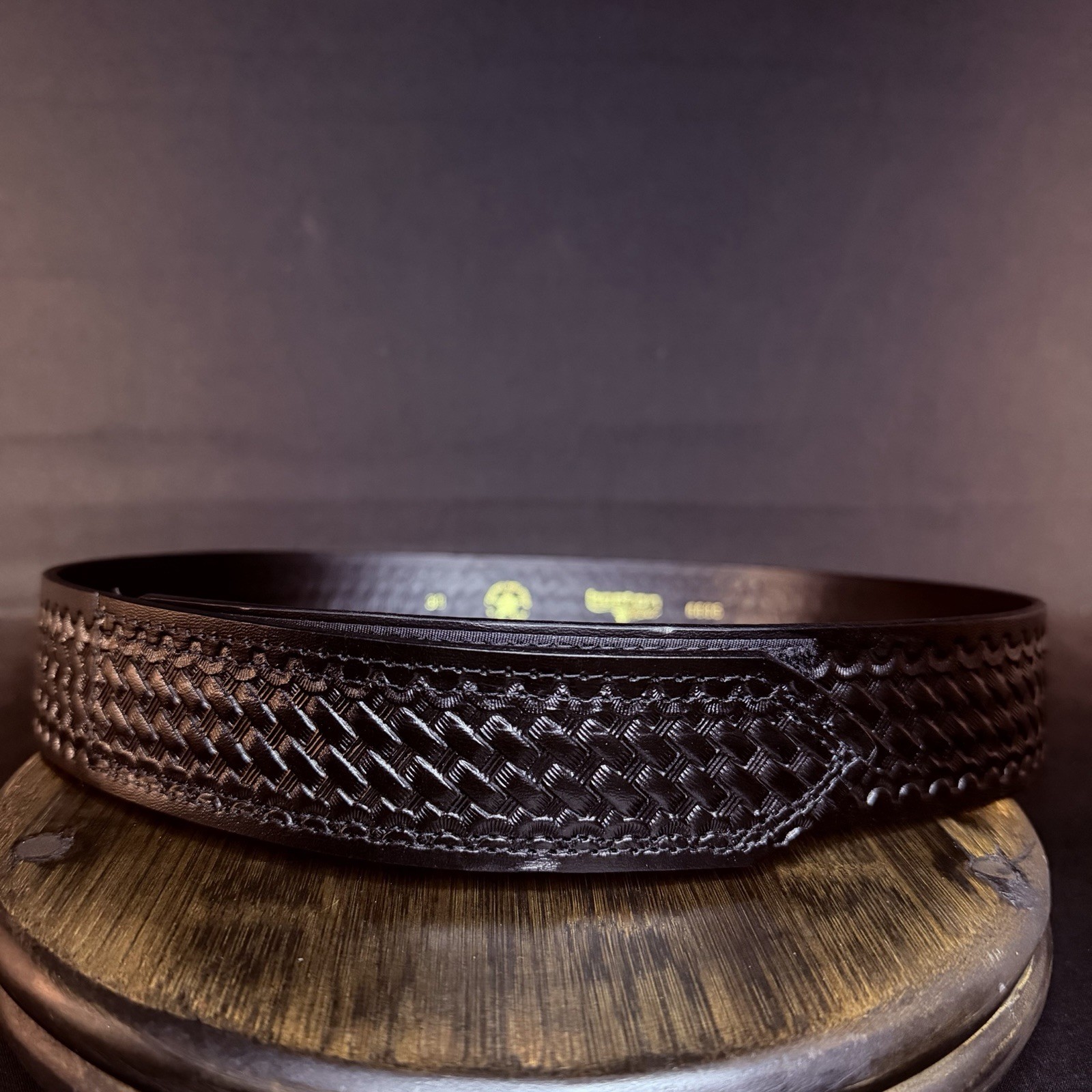 Boston Leather Hook & Loop Duty Belt Size 38″ Basketweave Leather 1.75″ 6635