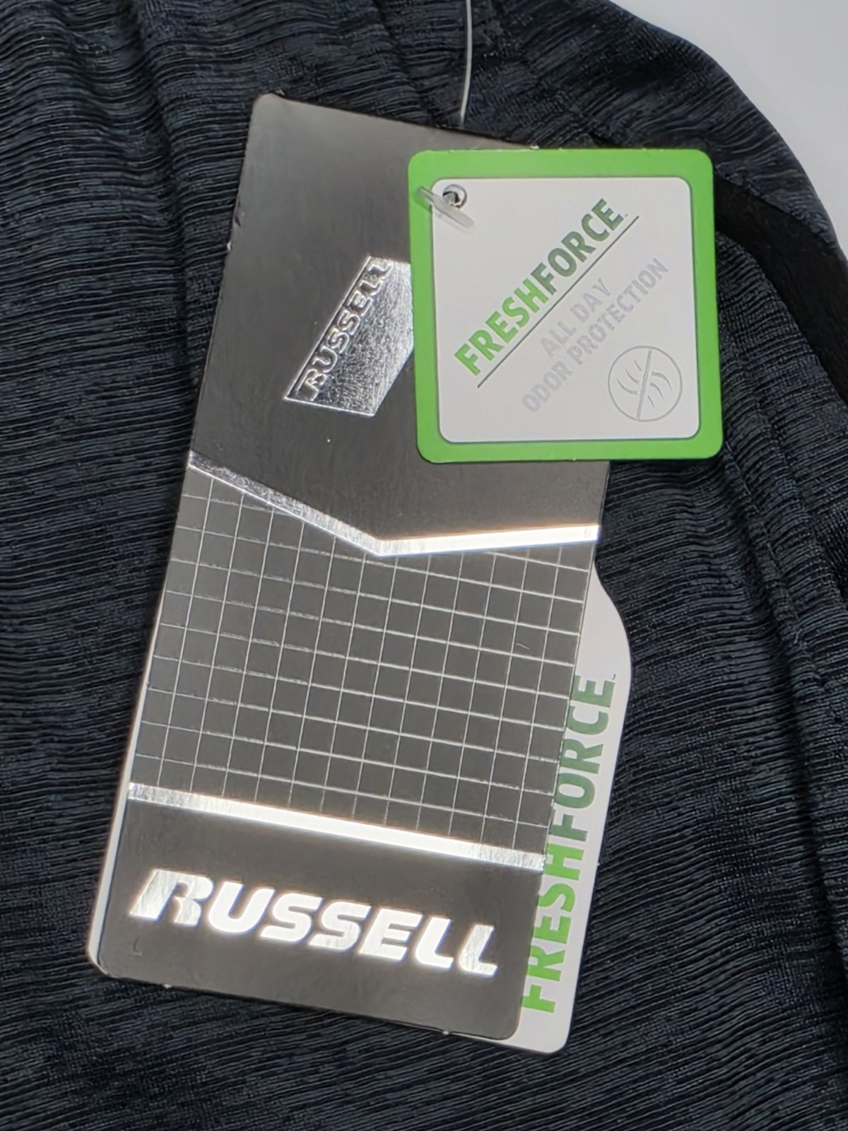 Russell Shorts Mens Black Performance Dri-Power 360 Athletic NEW W/TAGS