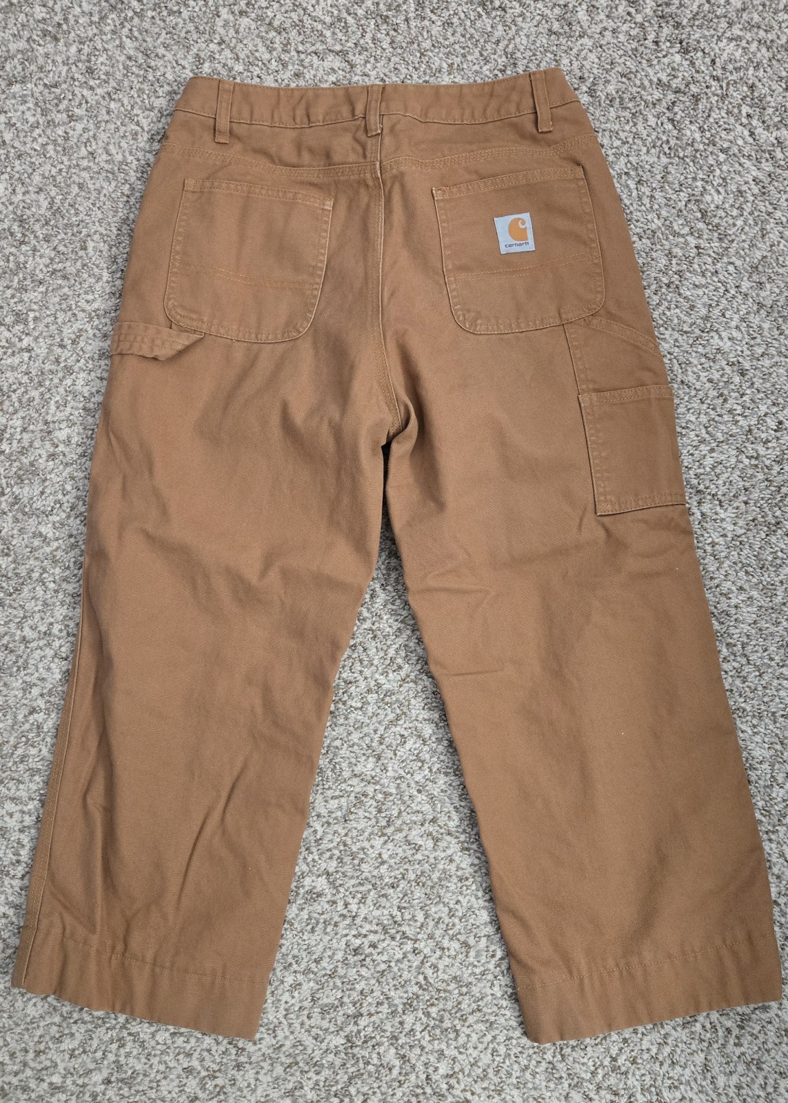 CARHARTT Youth Flannel Lined Canvas Pants Size 16 Inseam 21″ School Outdoors