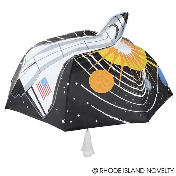 Kids 3D Space Umbrella, Rocket Handle Fun Designs. QTY DISCOUNTS – FREE GIFT