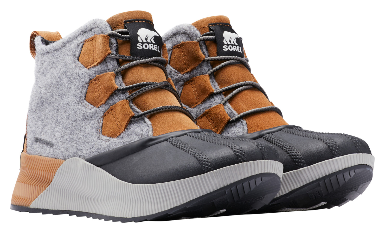 Sorel Out N About III Classic Felt Boots for Ladies, 6.5M, Camel Brown, Black