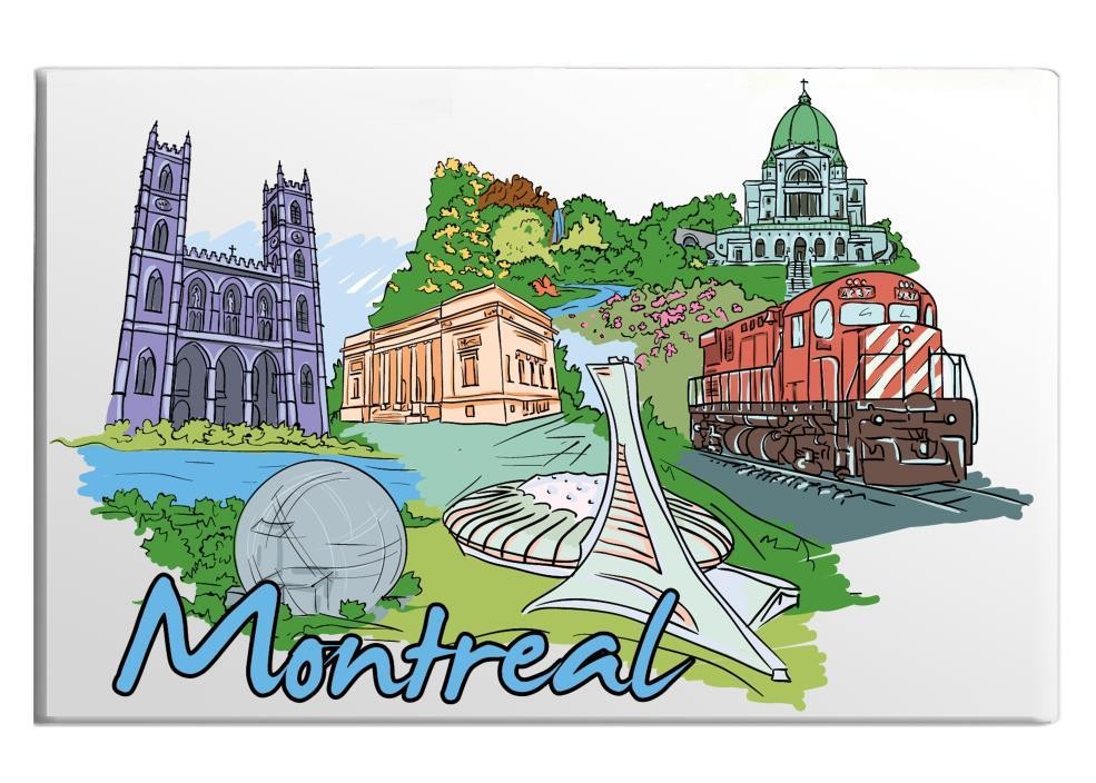 Fridge Magnet Montreal Botanical Garden Biodome Museum Of Fine Arts Gift World