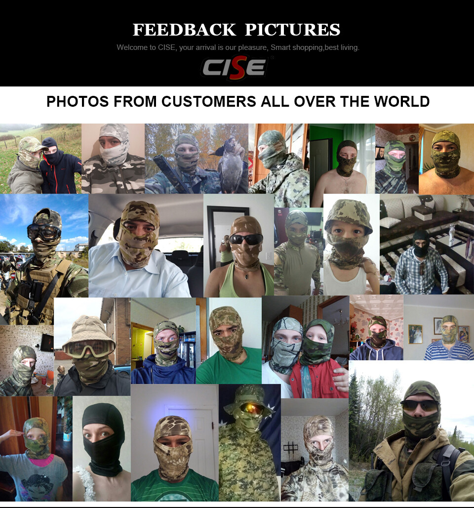 Camo Balaclava Full Face Mask UV Protection Tactical Shiesty Mask for Men Women